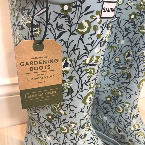 LAST 1! Smith & Hawken Tall Garden Rain Boots Blue - Picture 4 of 7